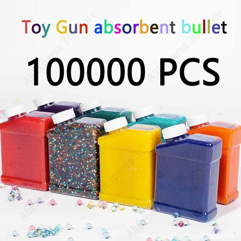 100 000 Billes de Gel – Munitions Absorbantes pour Gel Blaster & Pistolets à Eau